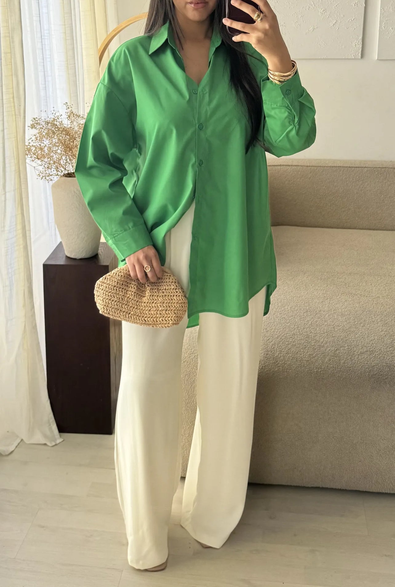 Chemise verte