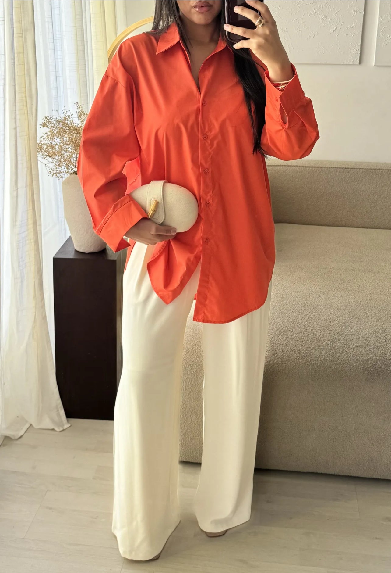 Chemise orange
