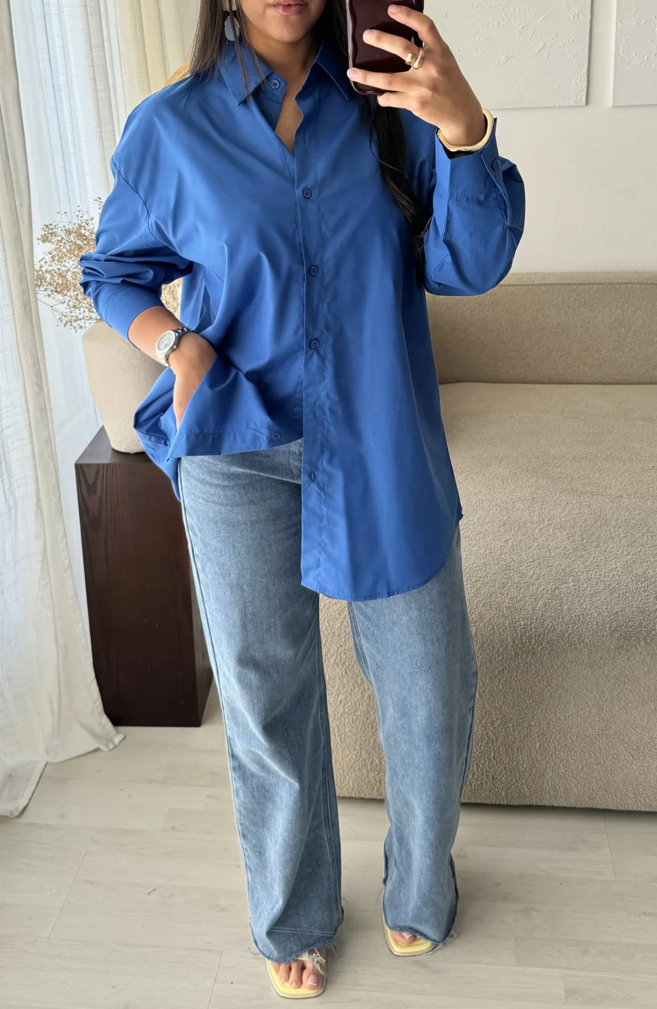 Chemise bleu royal