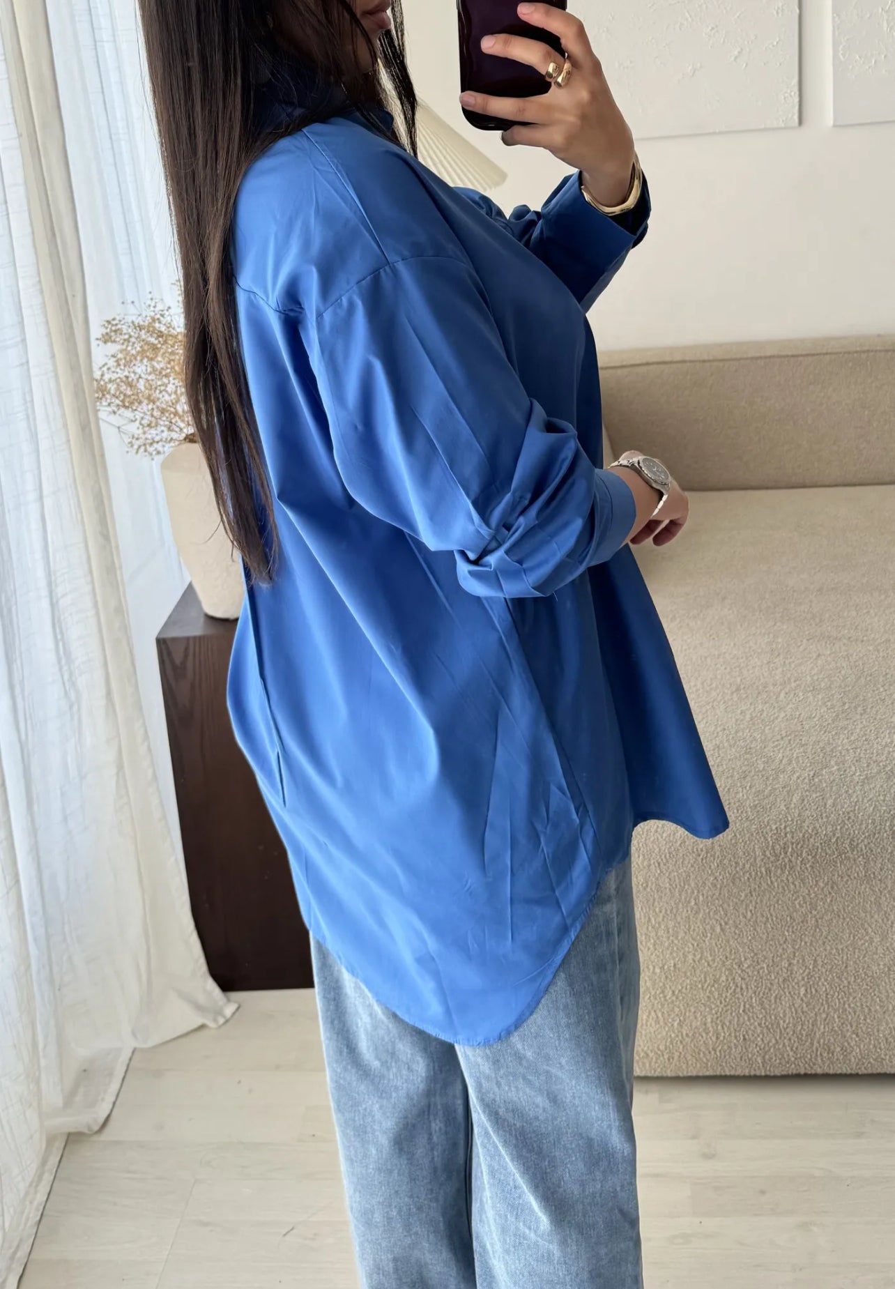 Chemise bleu royal