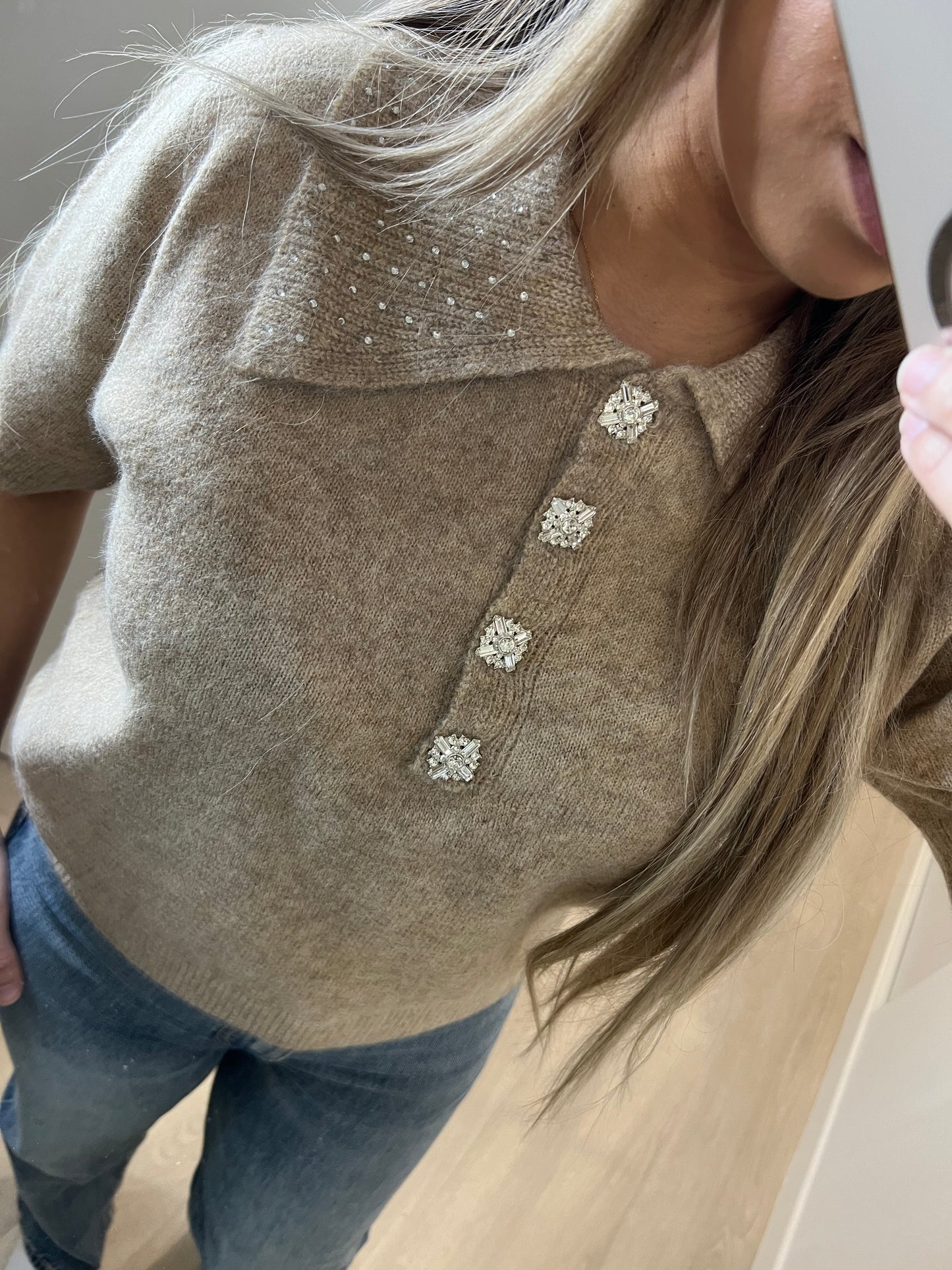 Pull en laine marron