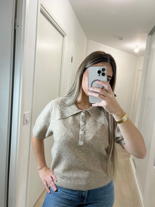 Pull en laine marron