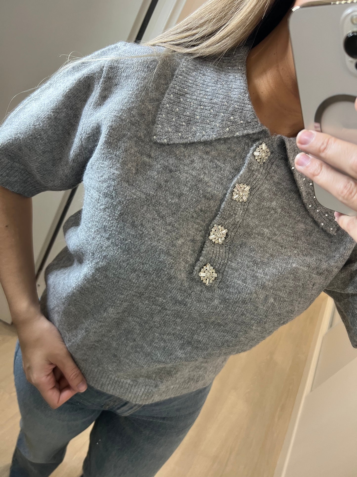 Pull en laine Gris